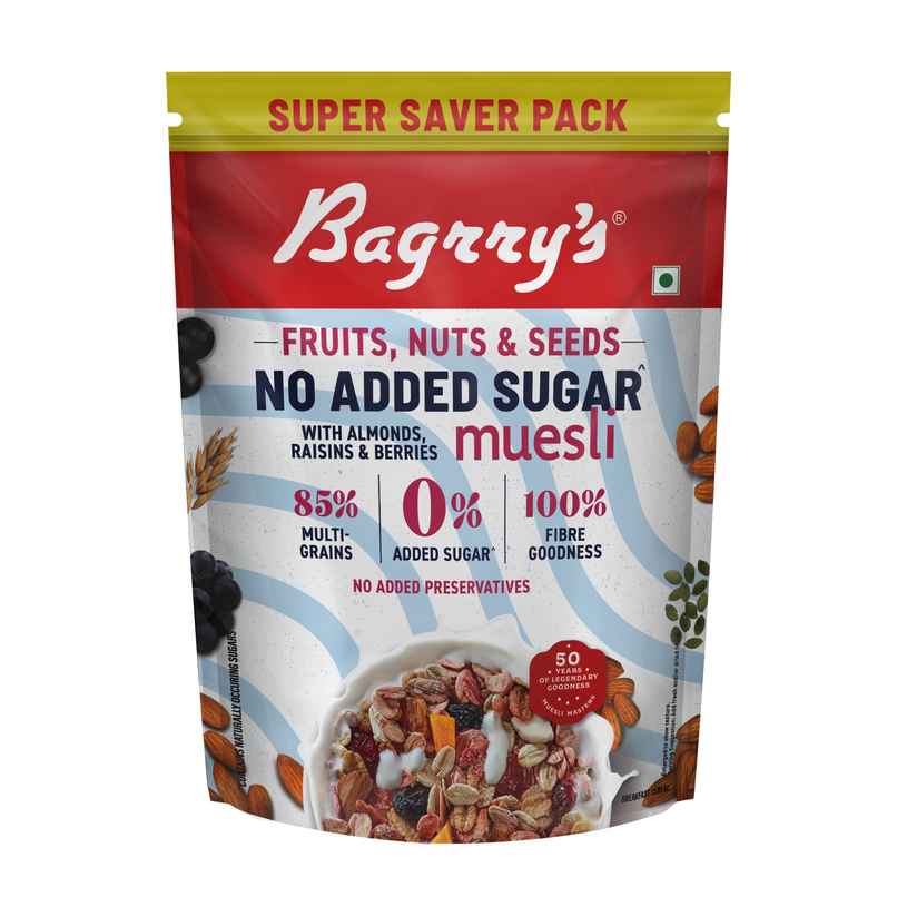 Bagrry'S No Added Sugar Muesli Fruits Nuts And Seeds