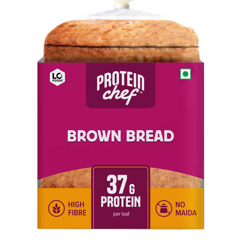 High Protein Brown Bread (38g Protein Zero Maida Wheat / No Color / Atta Bread)