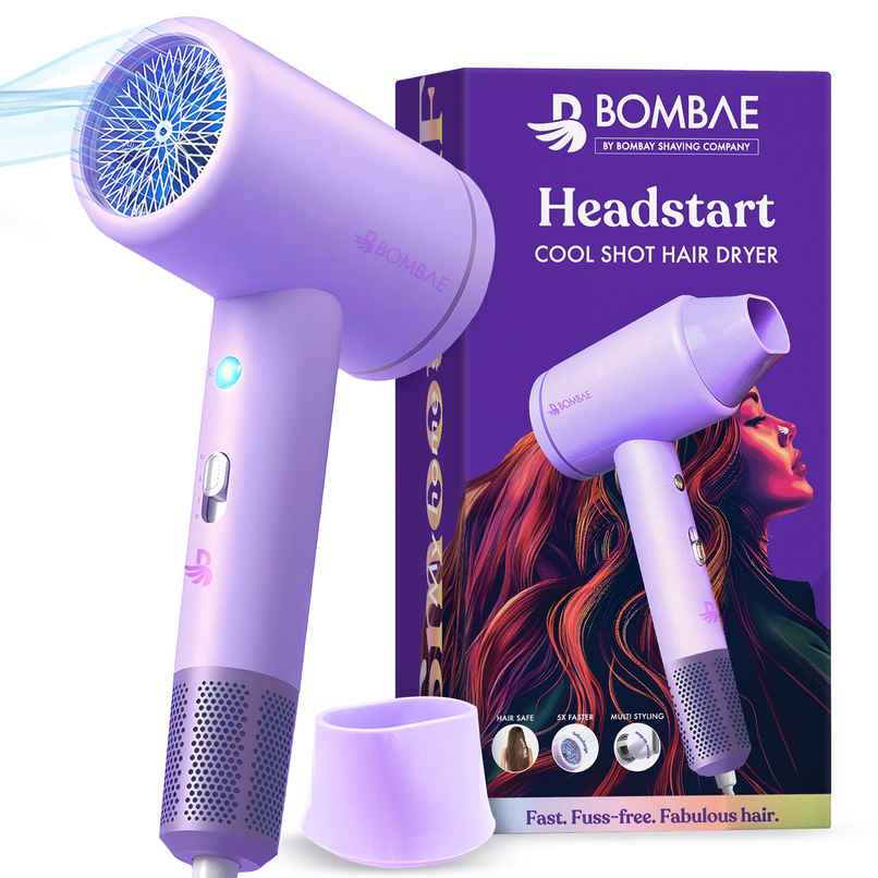 Bombae 5x Faster Ionic Hair Dryer - Headstart (Light Purple, 1600W)