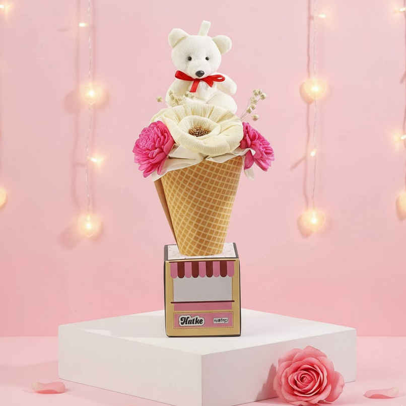 Love Scoop Teddy Bouquet Arrangement | Ideal for Gifting | FNP