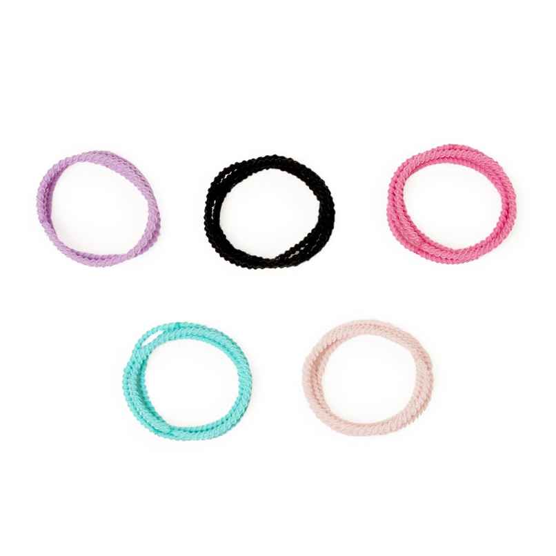 Bronson Professional 20 Pcs Elastic Hair Rubber Bands Hair Ties Soft Stretchable Multicolor