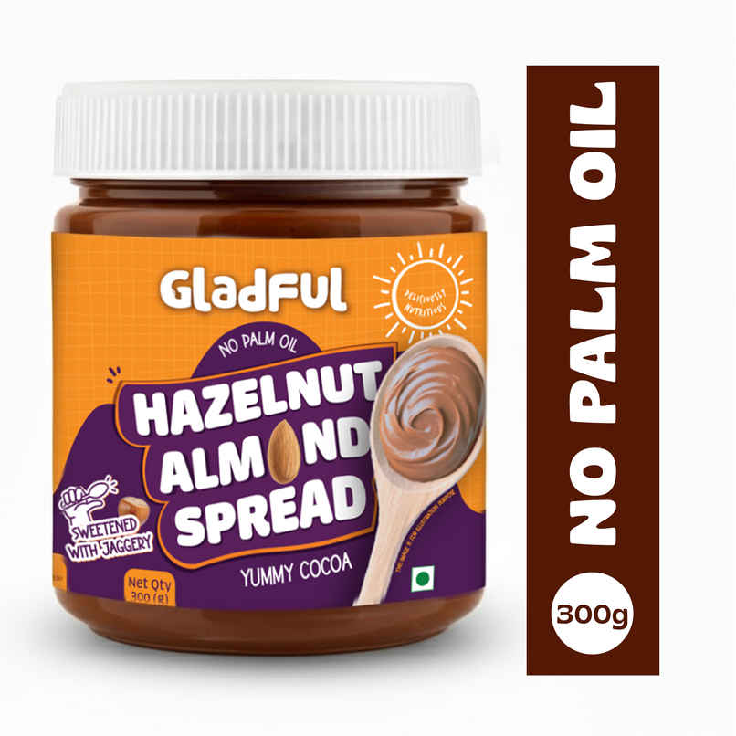 Gladful Zero Palm Oil Hazelnut Almond Spread