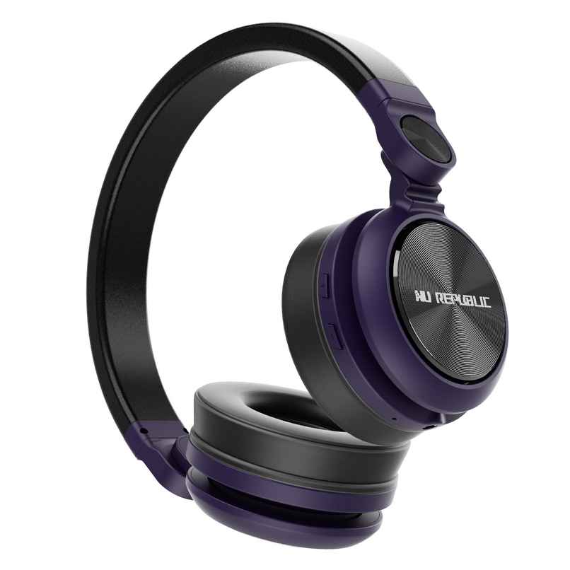 Nu Republic Starboy with 54 Hrs Playtime ENC Bluetooth Headphones - Purple