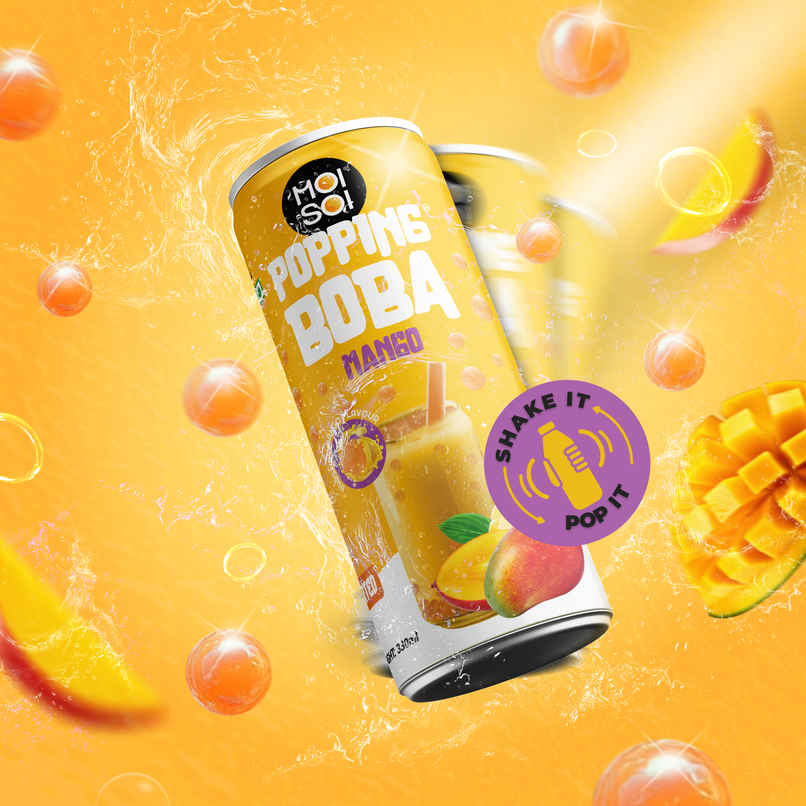 Moi Soi Popping Boba With Mango Fruit Drink