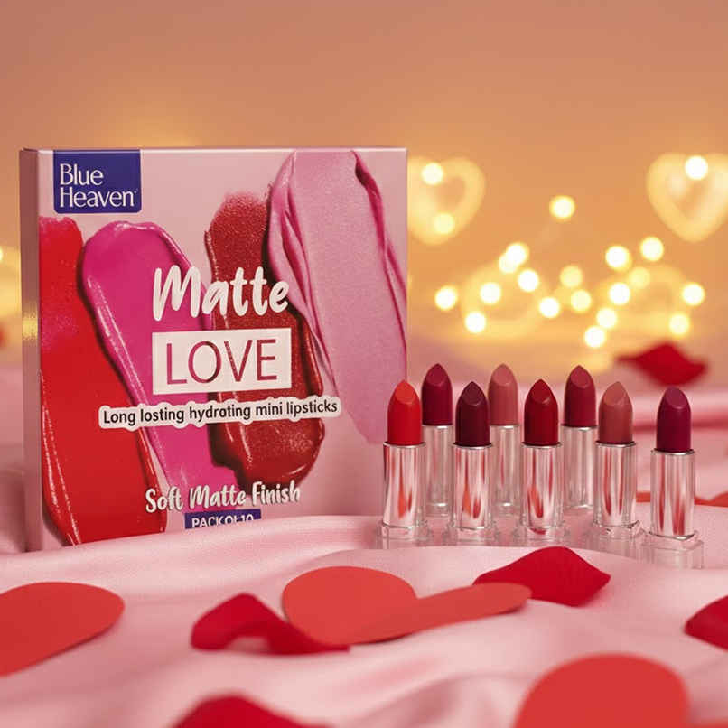 Blue Heaven Matte Love Long Lasting Hydrating Mini Lipsticks Blue Heaven Matte Love Long Lasting Hydrating Mini Lipsticks
