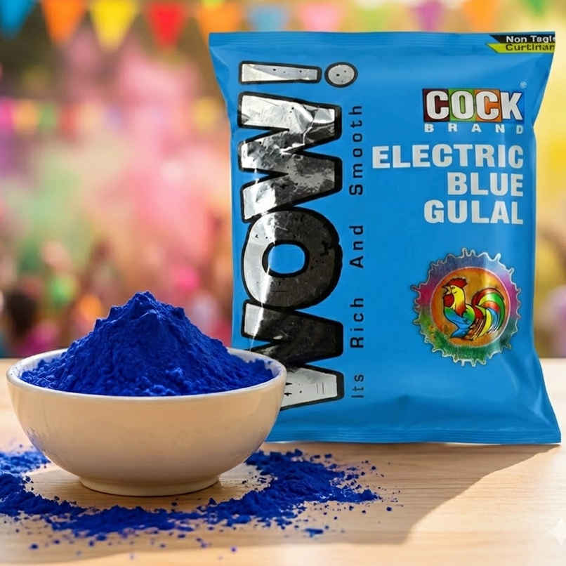 Wow Electric Holi Gulal | Blue | Cock Wow Electric Holi Gulal | Blue | Cock