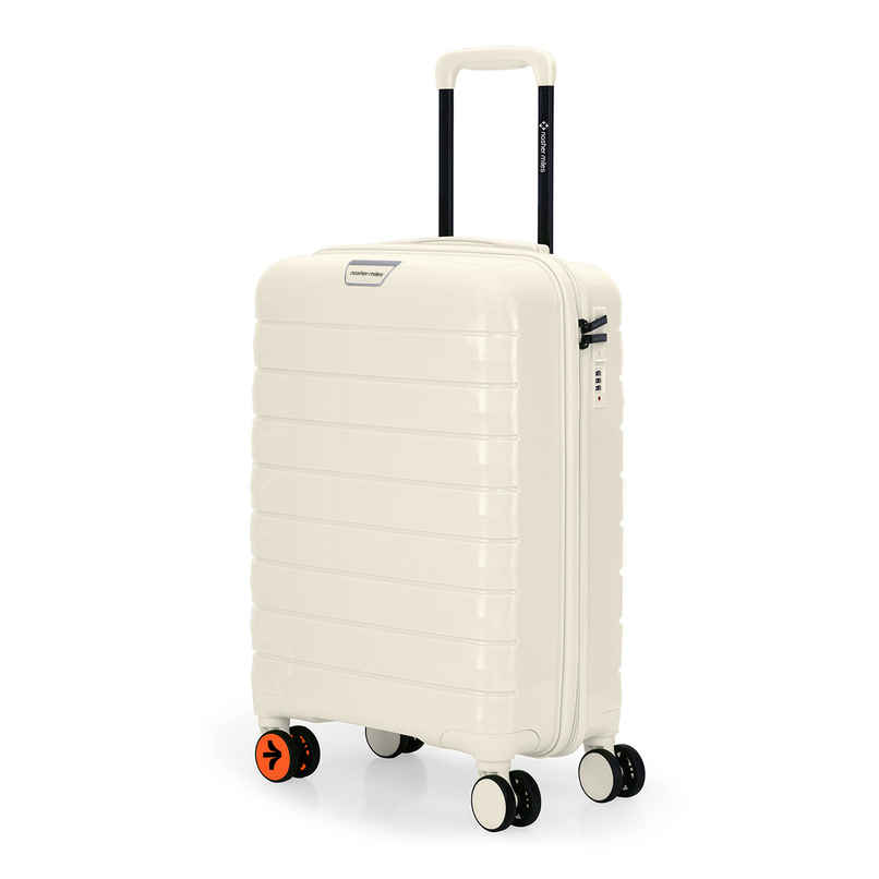 Nasher Miles Vienna Cabin Hardside Polypropylene 20 Inch-55 cm Trolley Bag- Cream
