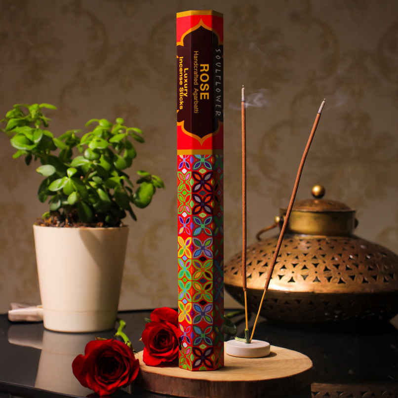 Soulflower Rose Luxury Incense Sticks | 20 Sticks