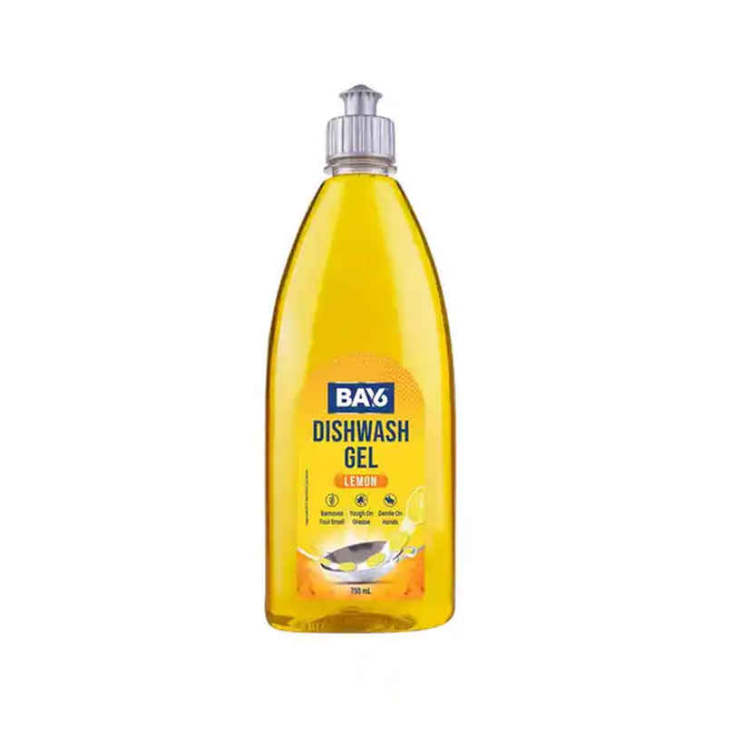 BAY6 Dishwash Gel Liquid Lemon Tough Grease & Foul Smell Removal