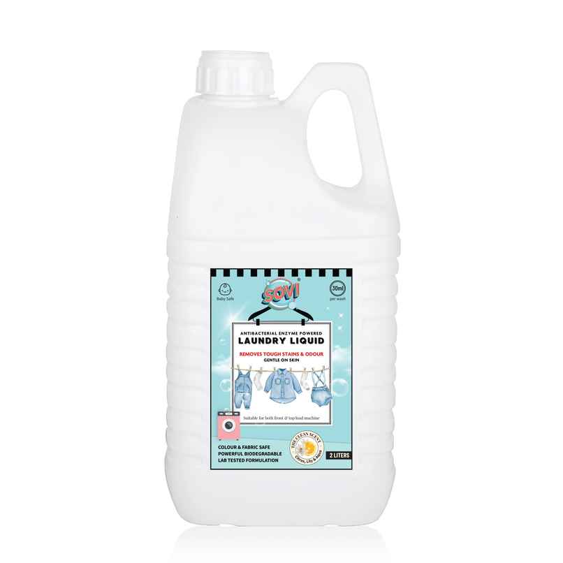 Sovi Enzyme Powered Liquid Detergent | Baby Safe | Stain Remover | Clean Scent