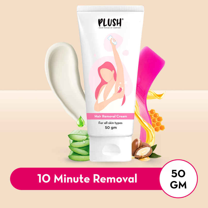 Plush Hair Removal Cream For Women With Aloe Vera & Natural Honey For All Skin Types