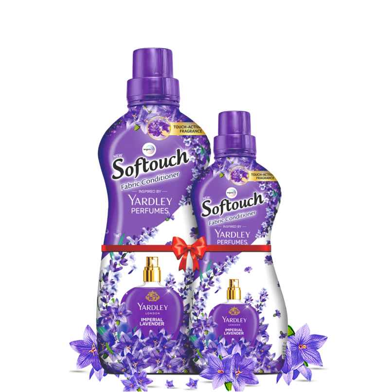 Softouch Yardley Fabric Conditioner|Long lasting Fragrance|Imperial Lavender - 800 + 210 ml Softouch Yardley Fabric Conditioner|Long lasting Fragrance|Imperial Lavender - 800 + 210 ml