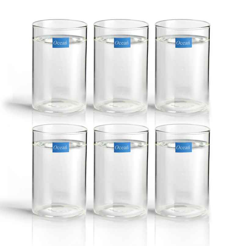 Ocean Lumi Borosilicate Water Glass (300Ml, 6Pcs)