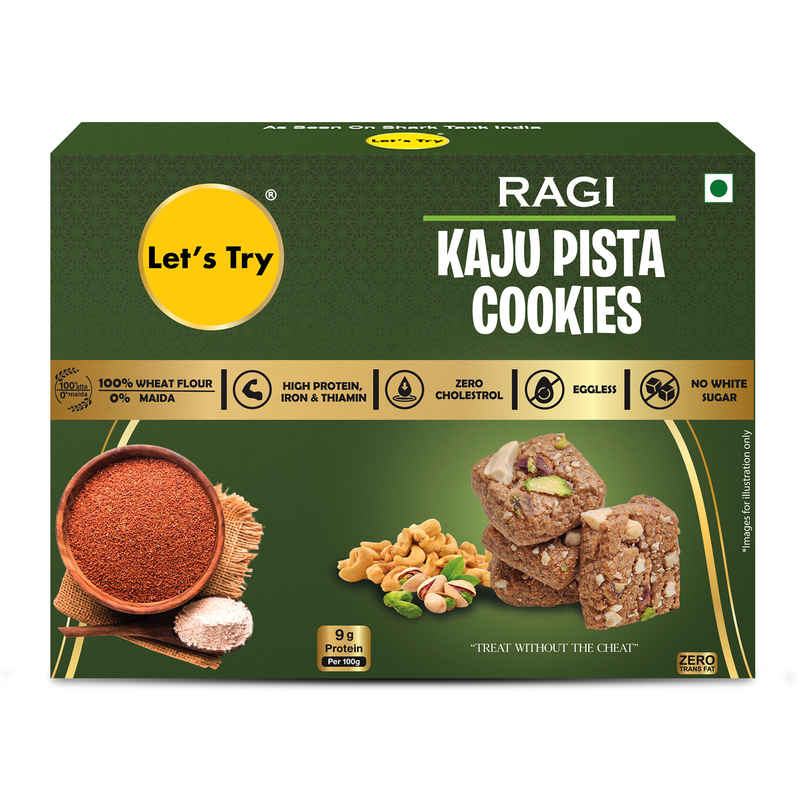 Let's Try Ragi Kaju Pista Cookies