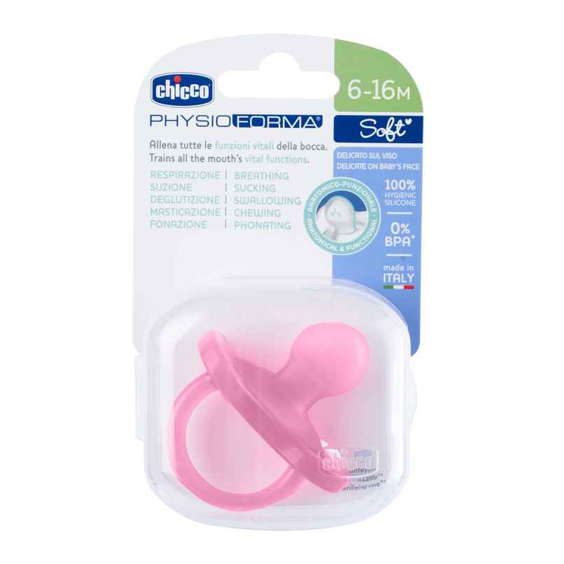 Chicco Soother Physio - Soft Pink | 6-16m