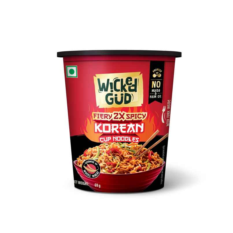 Wickedgud Fiery 2x Spicy Korean Cup Noodles