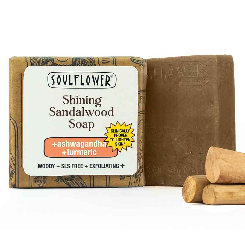 Soulflower Sandalwood Soap - Protection & Tan Removal | Natural Soulflower Sandalwood Soap - Protection & Tan Removal | Natural