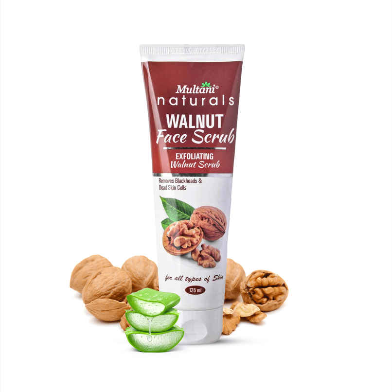 Multani Naturals Walnut Face Scrub | Removes BlackHead & Dead Skin Cells| Unclog Pores