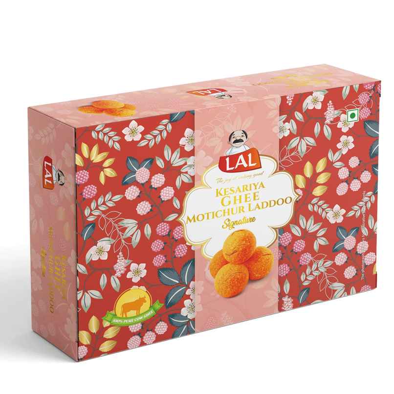 Lal Sweets Ghee Kesariya Motichoor Laddoo