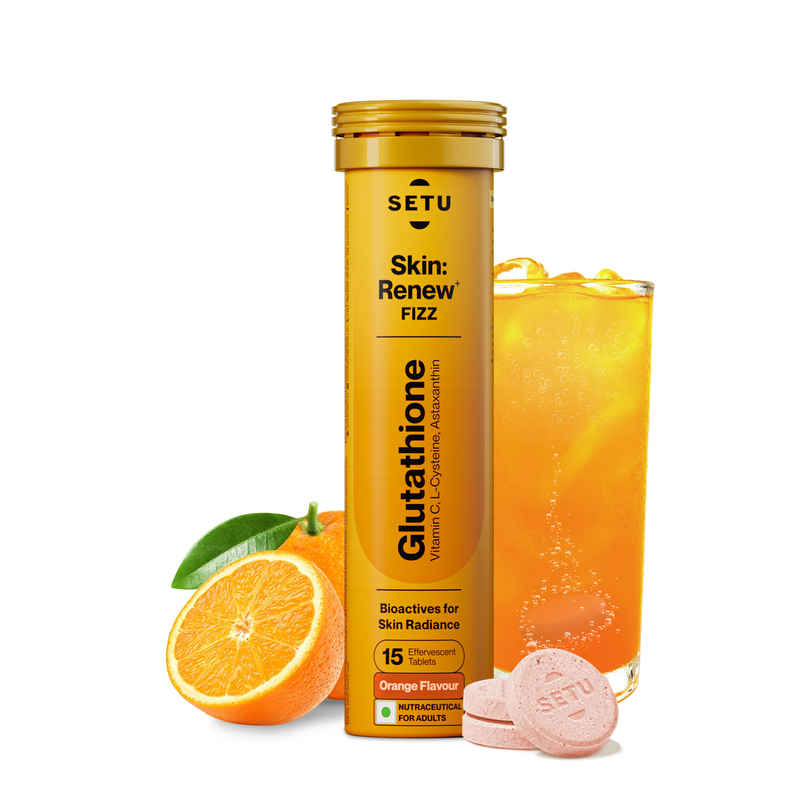 Setu Skin Renew Glutathione Effervescent Tablets For Skin Glow (Orange) Setu Skin Renew Glutathione Effervescent Tablets For Skin Glow (Orange)