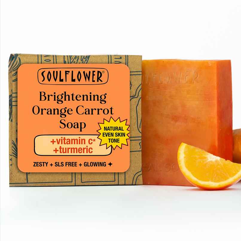 Soulflower Orange Carrot Soap - Glowing Skin | Natural Soulflower Orange Carrot Soap - Glowing Skin | Natural