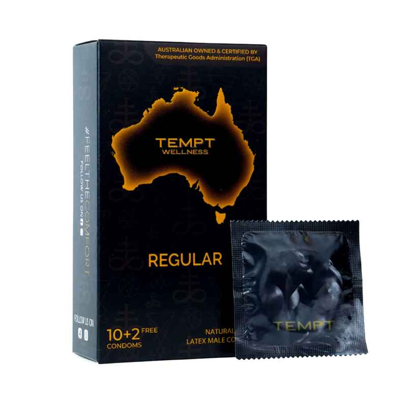 Tempt Regular Condoms | Premium Natural Latex | Australian-Owned