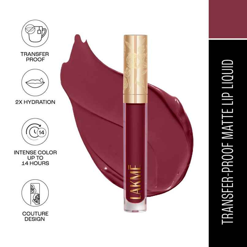 Lakme Rouge Bloom Matte Lip Liquid Amber Aura 306 Lakme Rouge Bloom Matte Lip Liquid Amber Aura 306