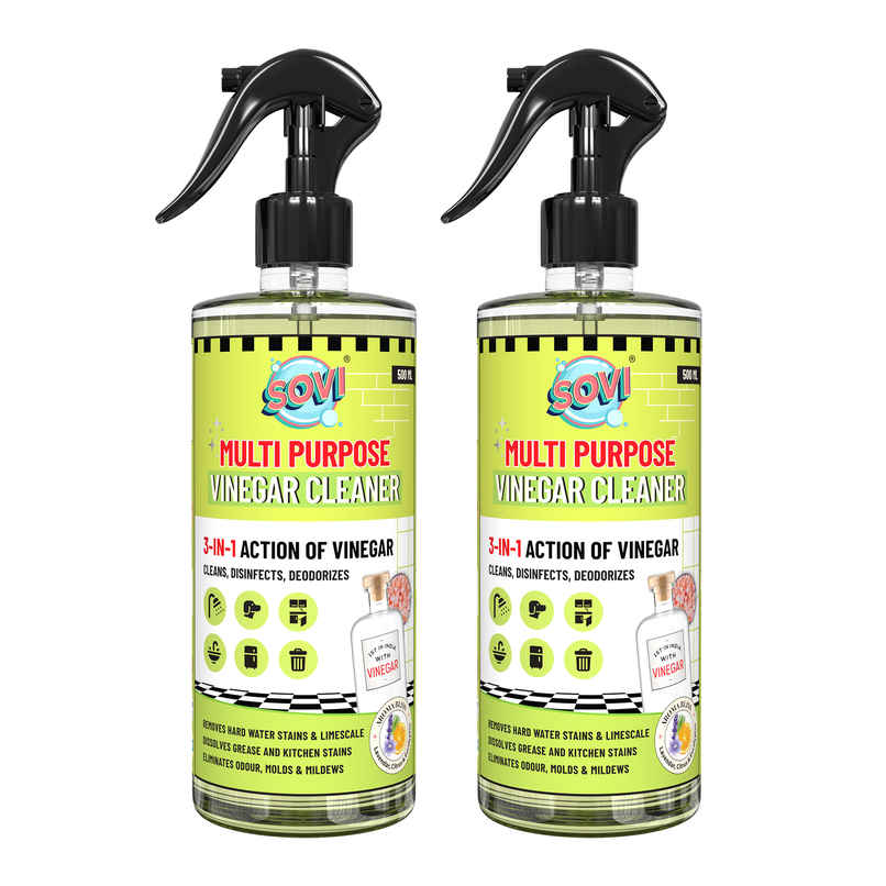 Sovi Multipurpose Vinegar Cleaner | Bathroom - Kitchen Cleaner | Degreaser | Lavender | Pack Of 2