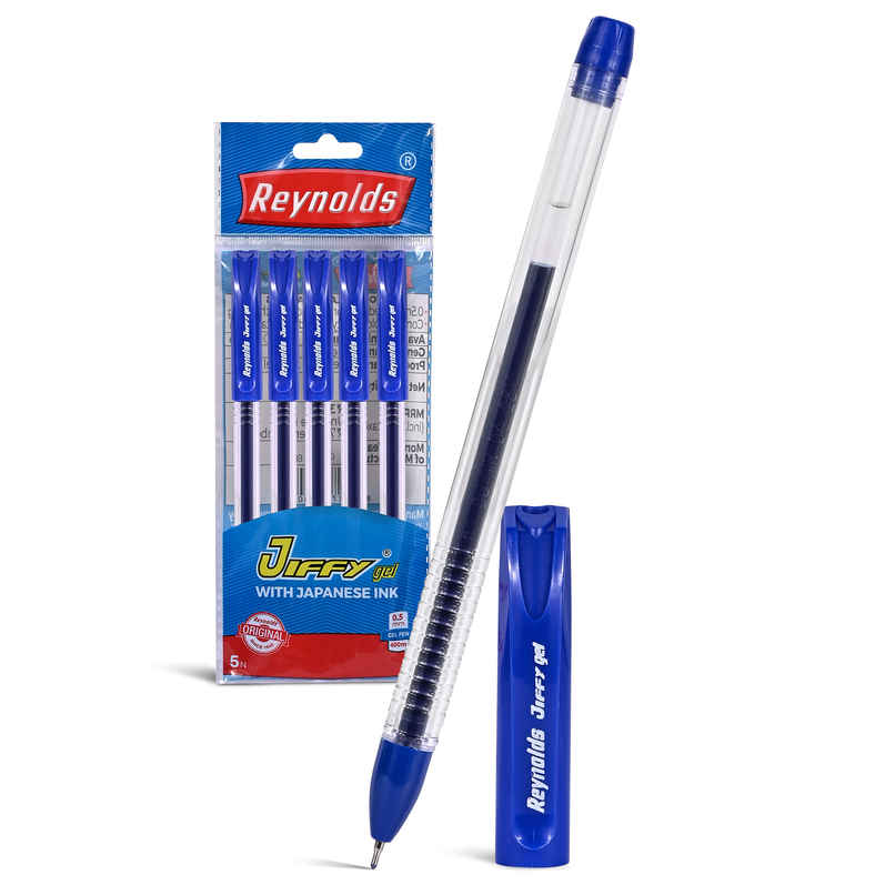 Reynolds Jiffy Gel Pen Set (5 Blue Pens) Reynolds Jiffy Gel Pen Set (5 Blue Pens)