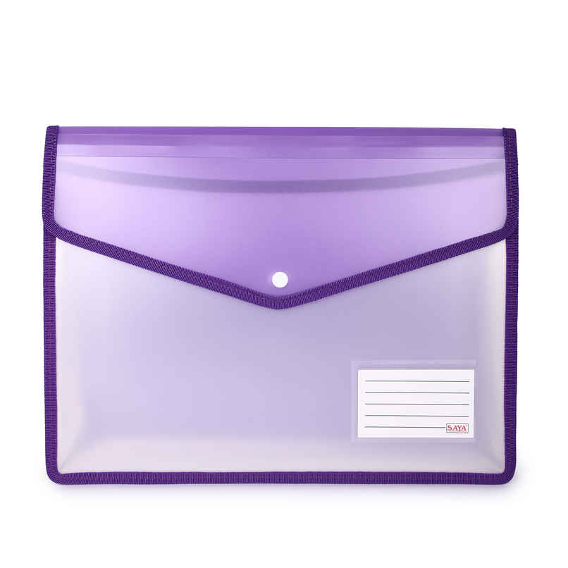 Saya Eco Flexi Document Bag - Transparent FS-Size Organizer | Assorted Saya Eco Flexi Document Bag - Transparent FS-Size Organizer | Assorted