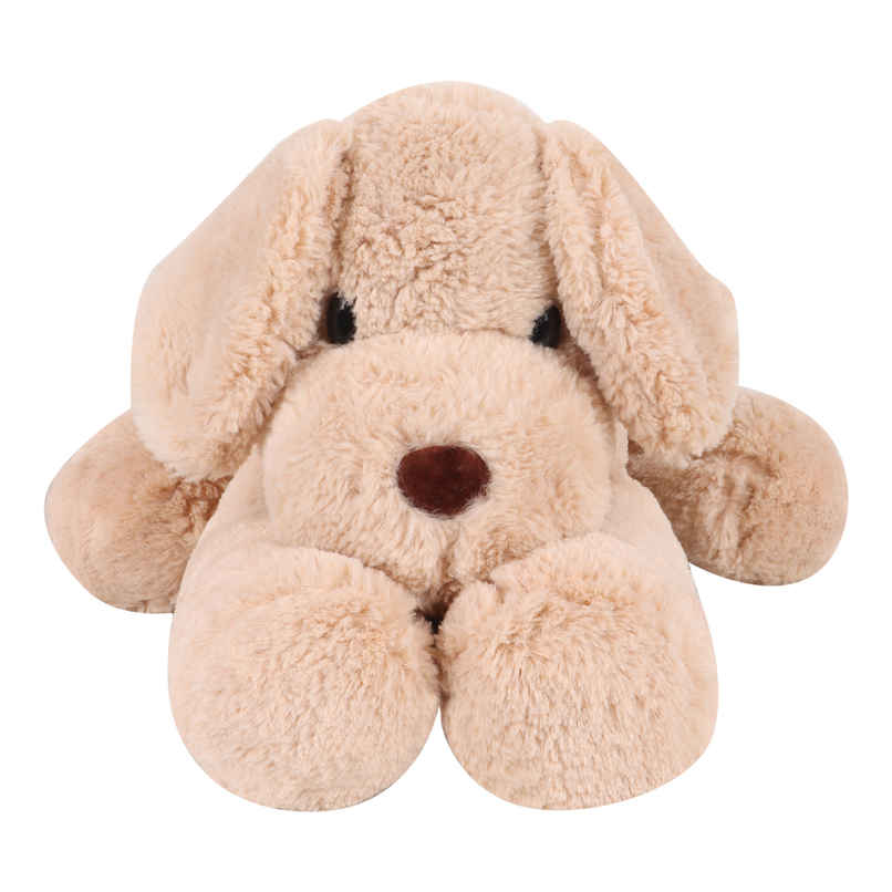 DearJoy Cute Cuddly Dog | Light Brown - 28 cm
