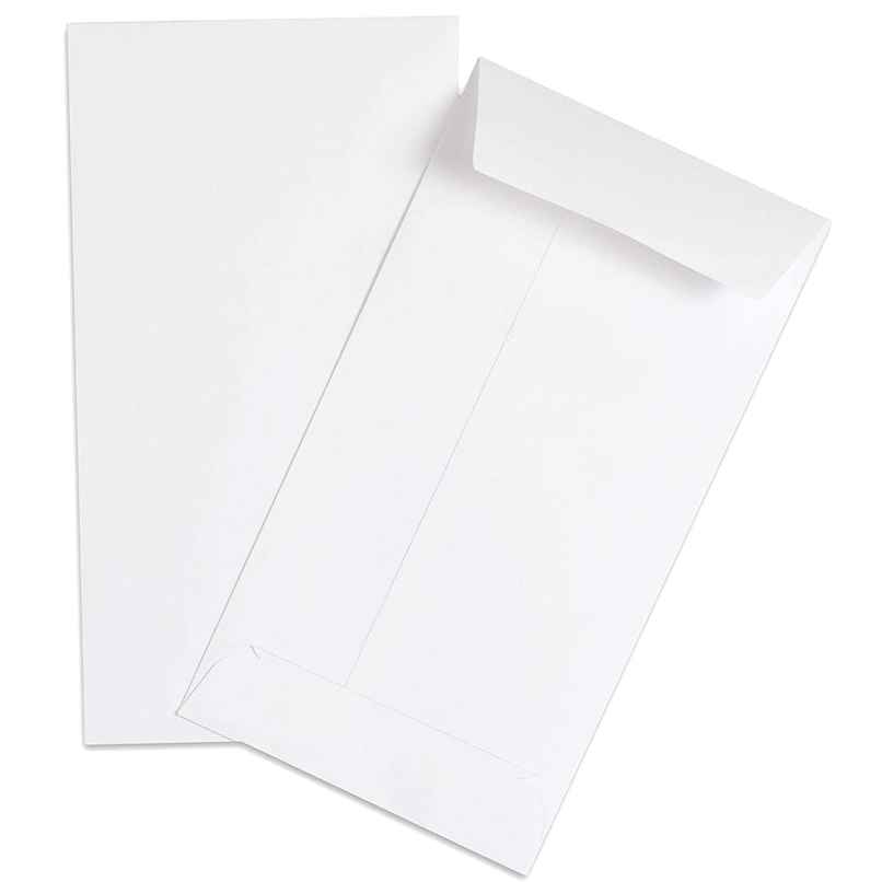 Saya Count of 50 White Envelopes - 11 x 5 inch 90gsm High-Bright Paper
