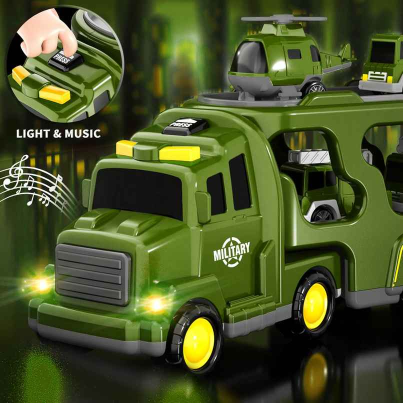 Kidology Army Truck Toy | Friction Car with Light & Music | Kids Gift Kidology Army Truck Toy | Friction Car with Light & Music | Kids Gift
