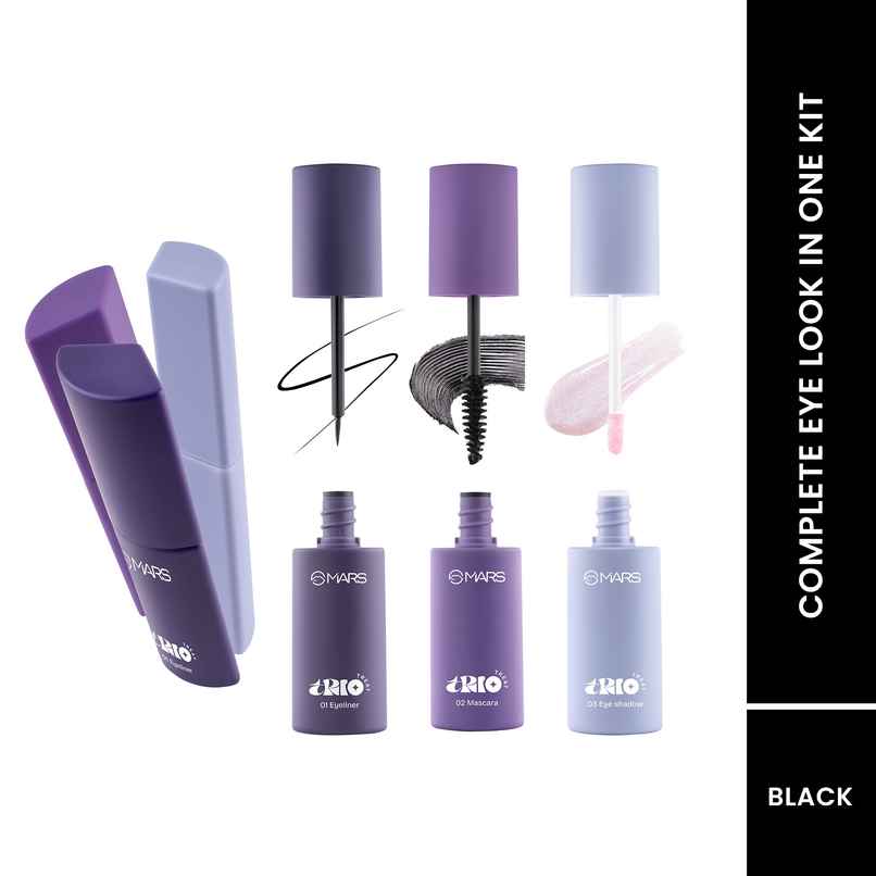 MARS Cosmetics TRIO Treat 3-IN-1 Eye Makeup Kit with Eyeliner, Mascara & Eyeshadow (24.44gm)