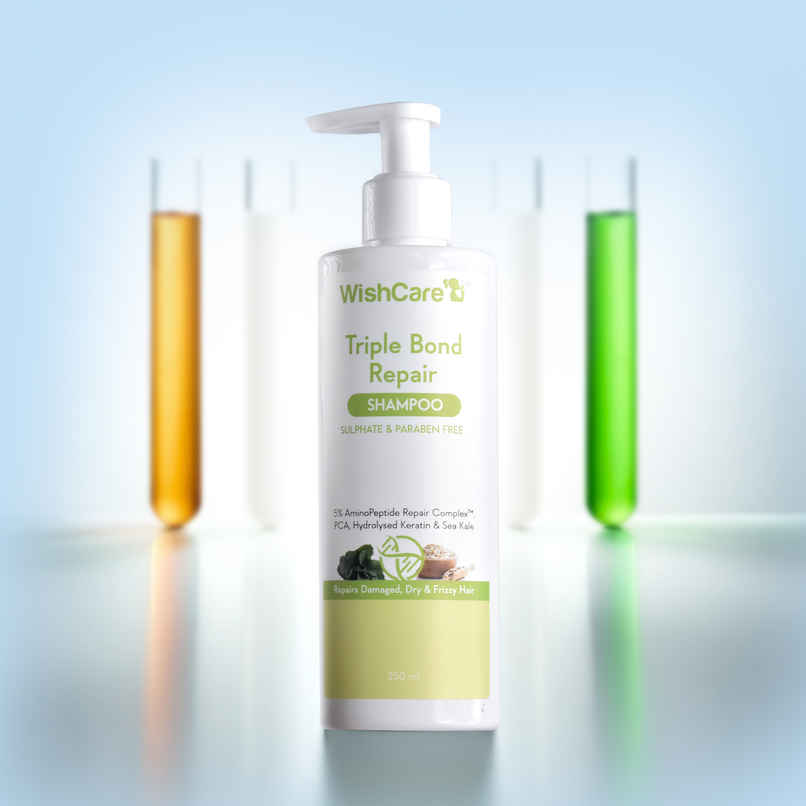 Wishcare Triple Bond Repair Shampoo - 5% Aminopeptide Complex & Pca - Repairs Damaged & Frizzy Hair