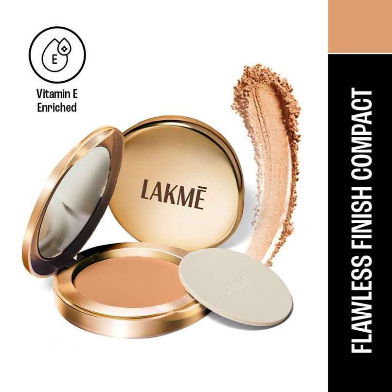 Lakme 9to5 Powerplay Matte Compact, Oil Control Formula, With Vitamin E, Almond Lakme 9to5 Powerplay Matte Compact, Oil Control Formula, With Vitamin E, Almond
