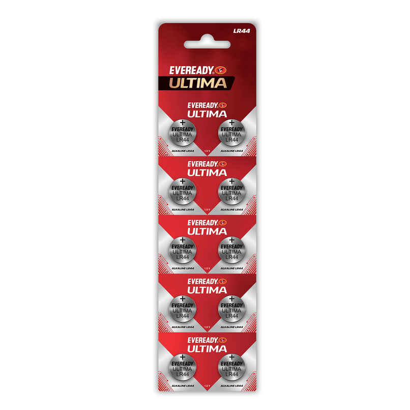 Eveready 1.5V Ultima Lithium Coin Battery |Lr44| Pack of 10 Eveready 1.5V Ultima Lithium Coin Battery |Lr44| Pack of 10