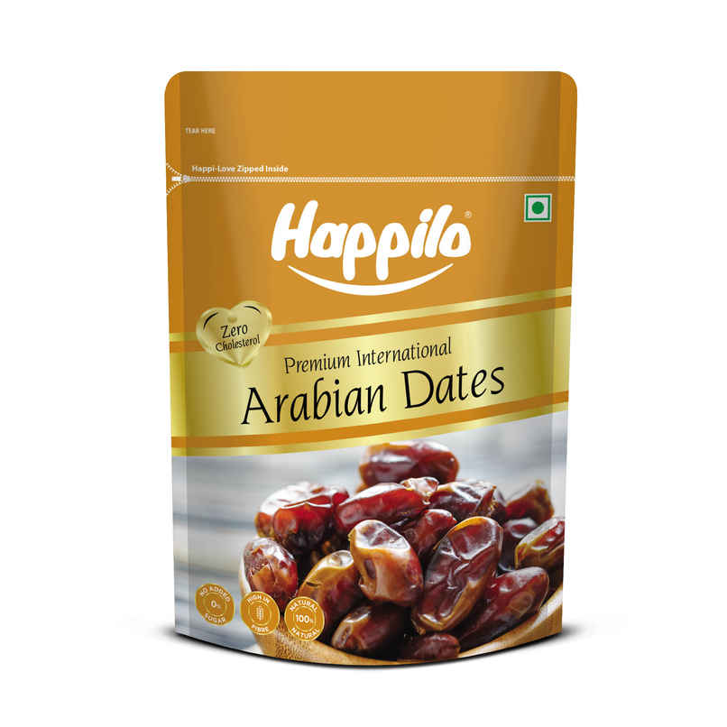 Happilo Arabian Dates|No Added Sugar|Naturally Sweet Khajur|Dry Fruits Happilo Arabian Dates|No Added Sugar|Naturally Sweet Khajur|Dry Fruits