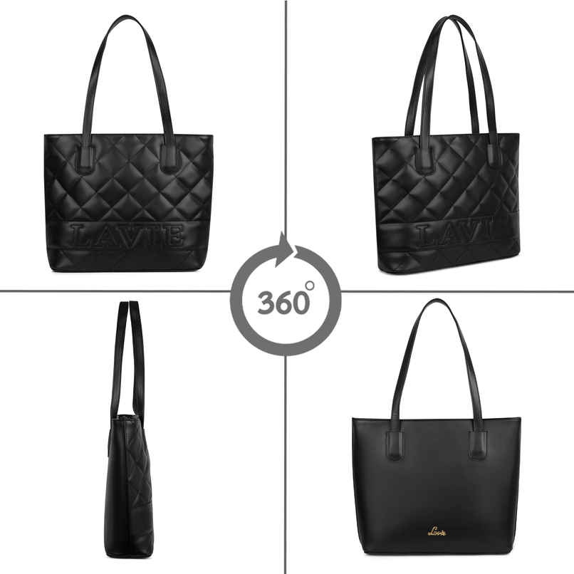 Women's Quilt Jossie Tote Handbag | Black