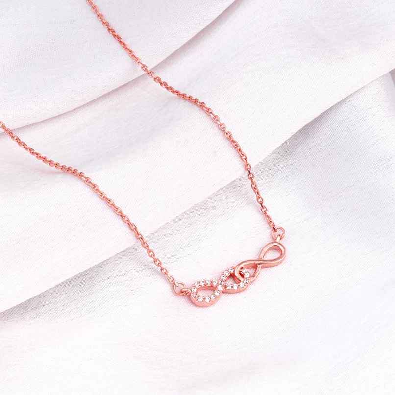 Giva Rose Gold Double Infinity Love Necklace Giva Rose Gold Double Infinity Love Necklace