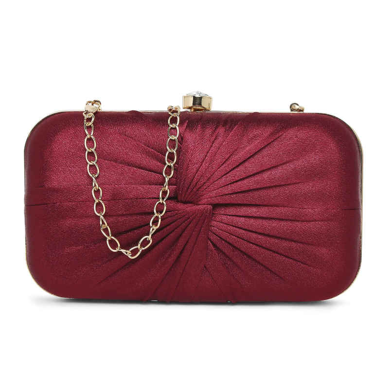 Lavie Women's Cheer Framed Clutch | Ladies Purse | Maroon