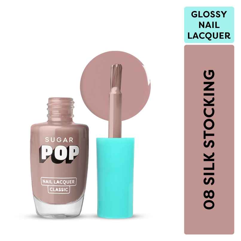 SUGAR POP Quick Drying Ultra Long-Wear Glossy Finish Nail Lacquer -Silk Stockings 08