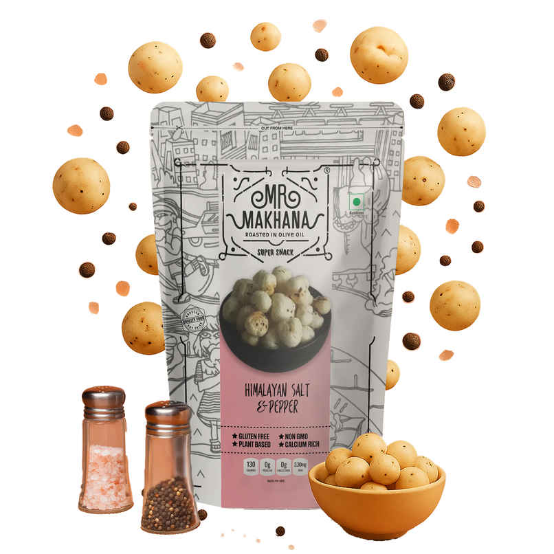 Mr Makhana Super Snack - Himalayan Salt And Pepper