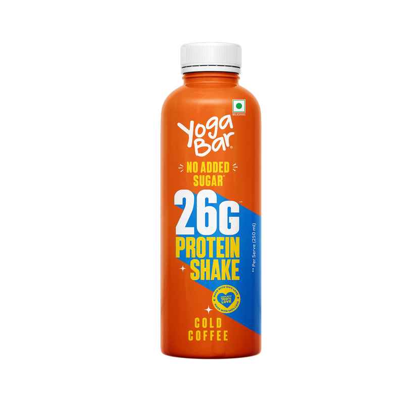 Yoga Bar 26g Protein Shake Cold Coffee |Protein Milkshake with No Added Sugar