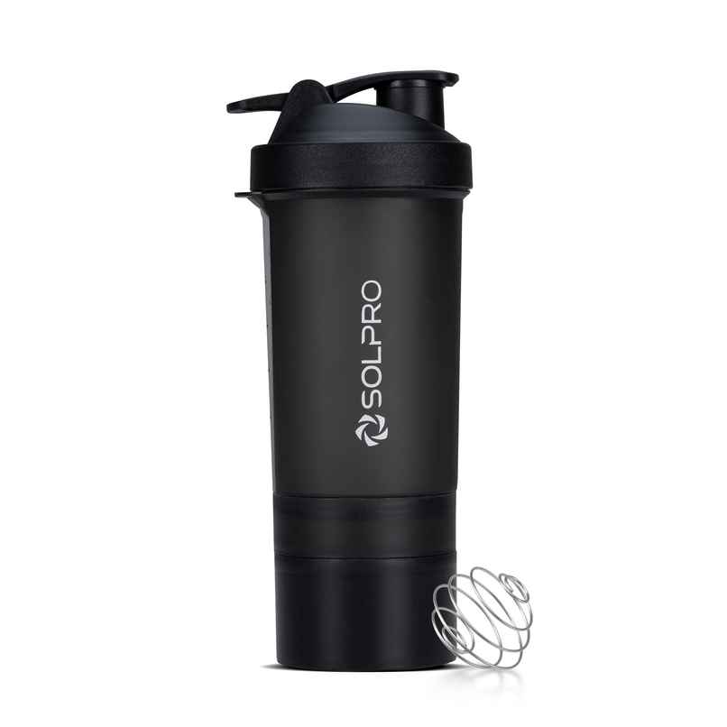 Solpro Ignite Gym Shaker Bottle | Built In Storage Compartment | Bpa Free | 750 ml