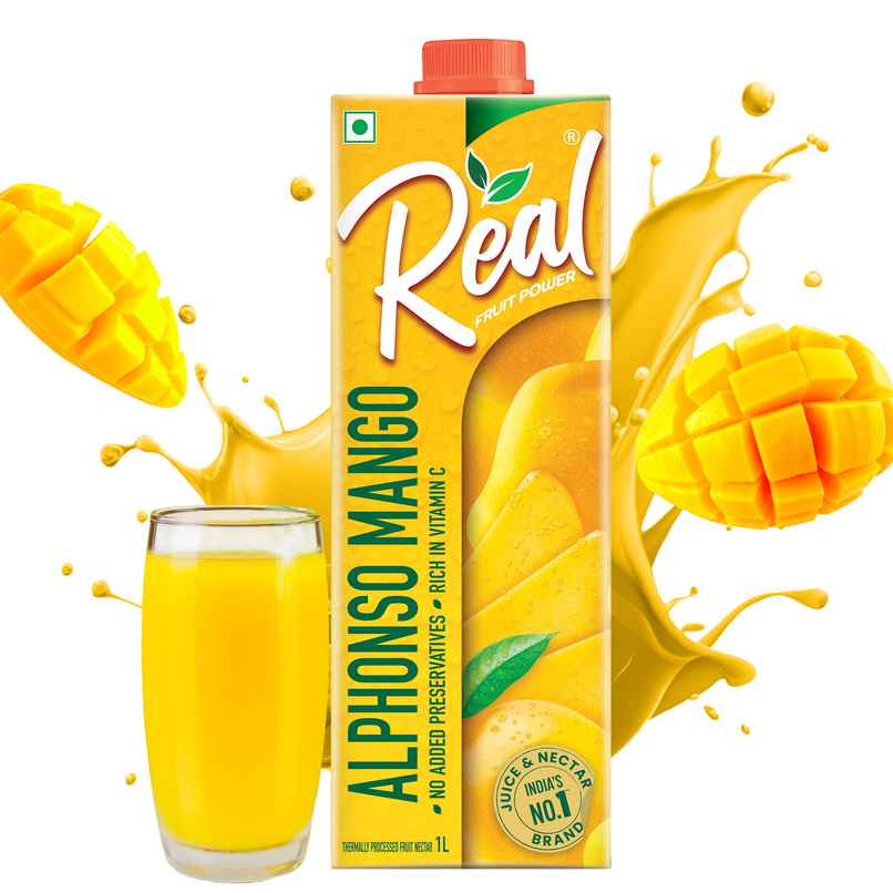 Dabur Real Alphonso Mango Fruit Juice | Refreshing & Enjoyable Dabur Real Alphonso Mango Fruit Juice | Refreshing & Enjoyable