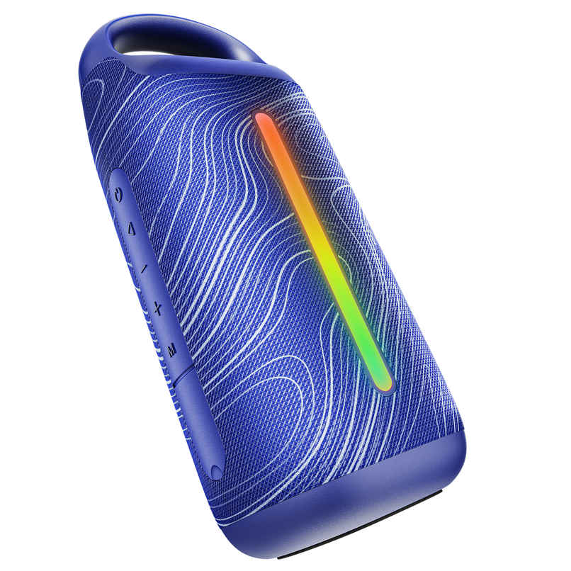 boAt Stone Arc, 20W Signature Sound, 58mm Drivers, Upto 12 Hrs Battery, RGB LEDs | Frozen Blue