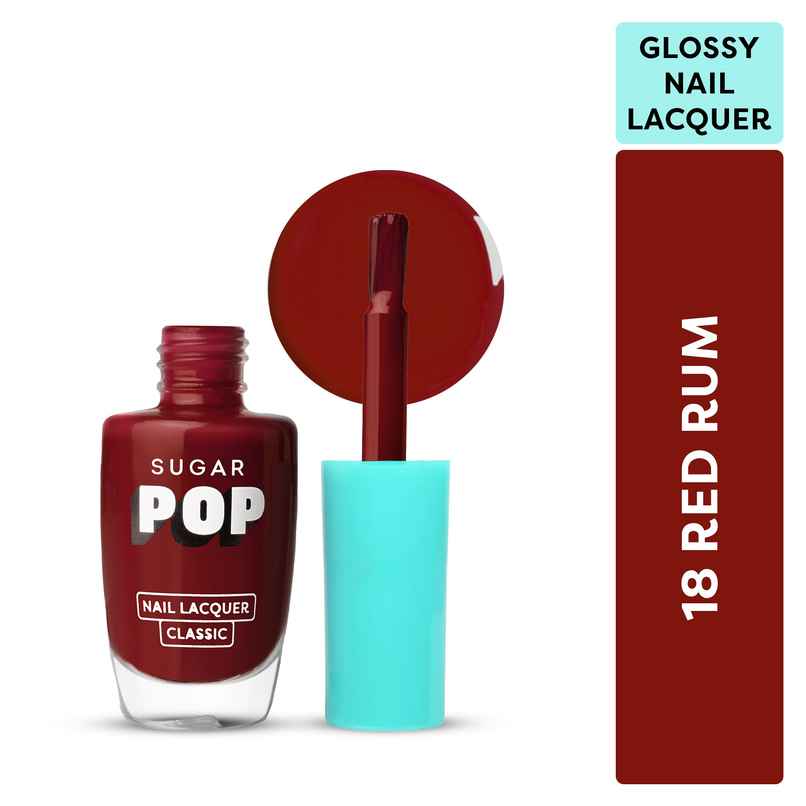 SUGAR POP Quick Drying Ultra Long-wear Glossy Finish Nail Lacquer - Red Rum 18