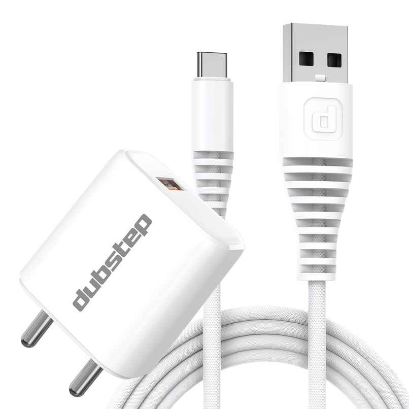 Dubstep Sprint 12W 2.4A Fast Charging Adapter With Cable (Usb-A To Type-C ) Dubstep Sprint 12W 2.4A Fast Charging Adapter With Cable (Usb-A To Type-C )