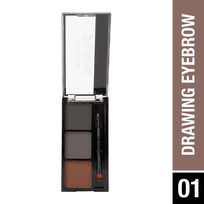 Hilary Rhoda Drawing Eyebrow Palette | Highly Blendable & Waterproof | Shade - 01 Hilary Rhoda Drawing Eyebrow Palette | Highly Blendable & Waterproof | Shade - 01